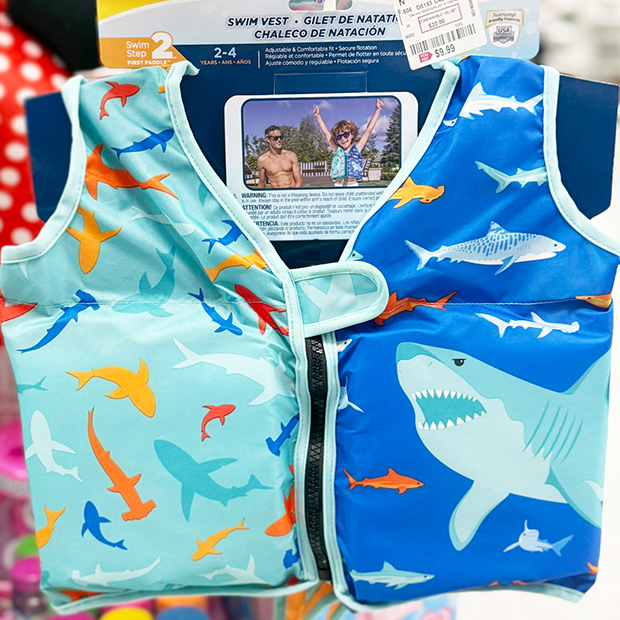 Shark toddler life vest found in store at dd’s.